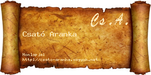 Csató Aranka névjegykártya