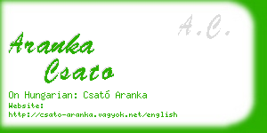 aranka csato business card
