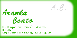 aranka csato business card